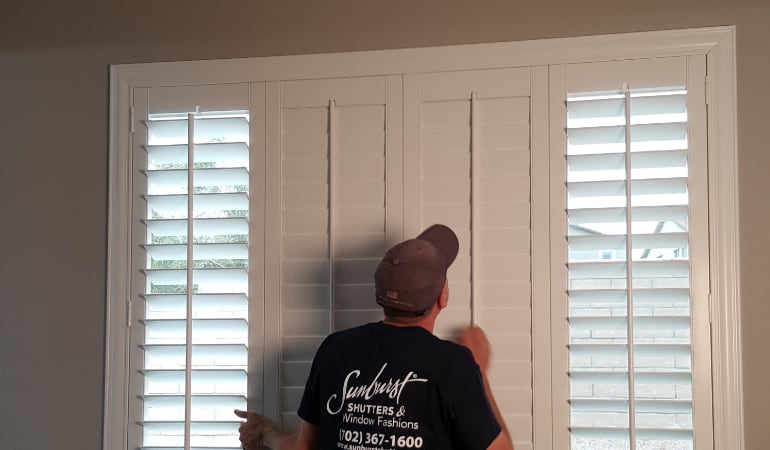 Installation of plantation shutters in St. George